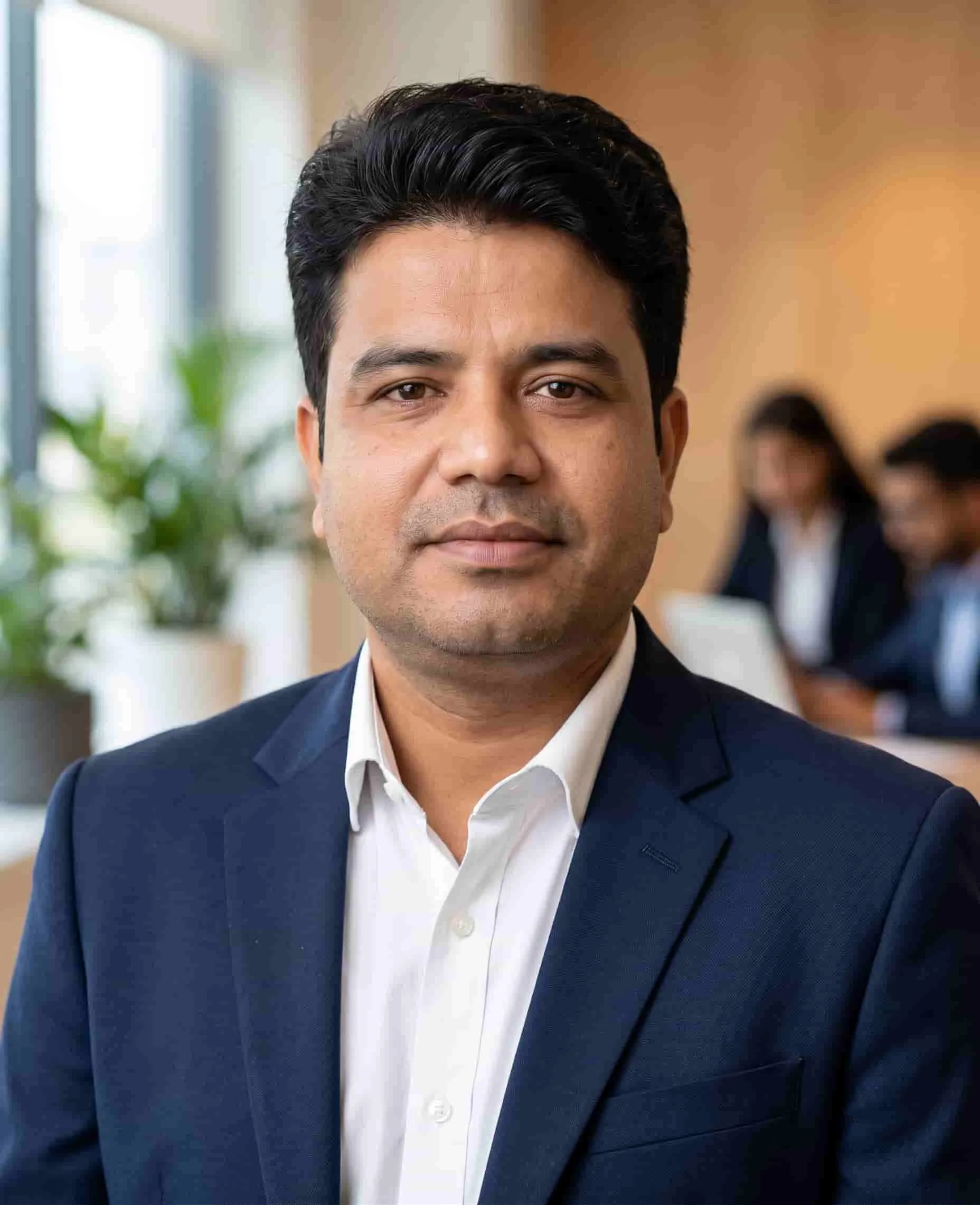 Portrait of Santosh Maharjan, Chairman of Gunjan Real Estate Pvt. Ltd.